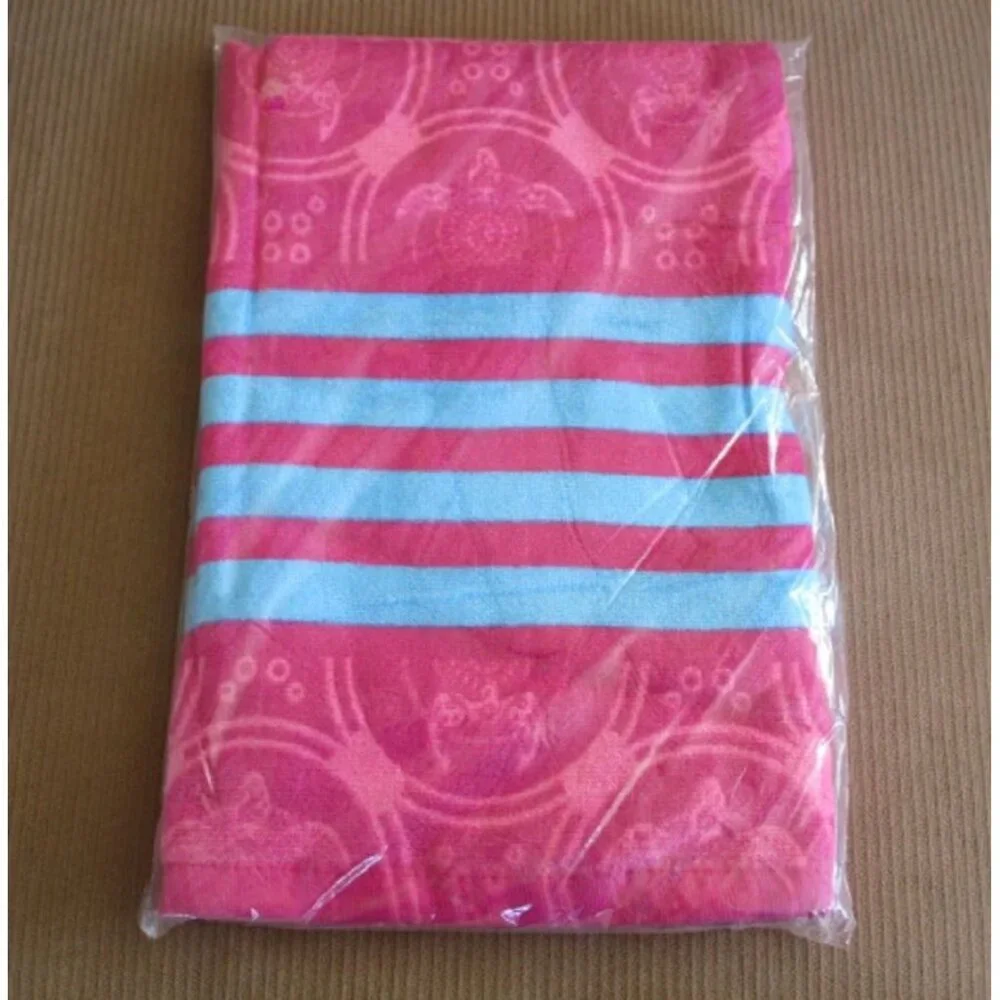 New Pink Rose Sea Turtle Beach Towel Cotton Bath Pool GIFT Turtles Honu Ocean